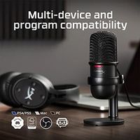 Hyperx Solocast – Usb Condenser Gaming Microphone, For Pc, Ps4, Ps5 And Mac, Tap-To-Mute Sensor, Cardioid Polar Pattern, Great For Gaming, Streaming, Podcasts, Twitch, Youtube, Discord