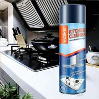 Multipurpose Bubble Foam Cleaner Spray Oil Grease Stain Remover Chimney Cleaner Spray All Purpose Foam Degreaser Spray for Kitchen.