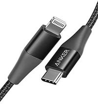 Anker A8652H11 Powerline+ II USB-C Cable With Lightning Connector, 3ft.- Black