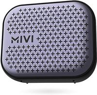 Mivi Roam 2 Bluetooth 5W Portable Speaker,24 Hours Playtime,Powerful Bass, Wireless Stereo Speaker with Studio Quality Sound,Waterproof, Bluetooth 5.0 and in-Built Mic with Voice Assistance-Black