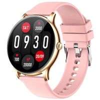 Fire-Boltt Hurricane Smart Watch with Bluetooth Calling 1.3Inch, 100+ Sports Modes, 240 * 240 PX High Res with SpO2, Heart Rate Monitoring and IP67 Rating - Gold Pink