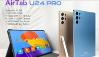 تابلت Air Tab U24 PRO • نظام تشغيل Android 13 • شاشة 10.1 بوصة FHD Incell • ذاكرة وصول عشوائي سعتها 16 جيجابايت + ذاكرة تخزين داخلية سعتها 1 تيرابايت • كاميرا بدقة 13 ميجابكسل + 30 ميجابكسل • دقة 3000X1440 • بطارية كبيرة بسعة 10000 مللي أمبير في الساعة -