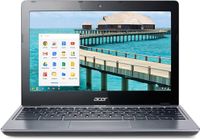 كمبيوتر محمول Acer Chromebook 11 C720 بشاشة مقاس 11.6 بوصة ومعالج Intel Celeron وذاكرة وصول عشوائي (RAM) سعة 2 جيجابايت. 16 جيجا إي إم إم سي ، إنتل إتش دي جرافيكس-جرانيت جراي/16 غيغا بايت