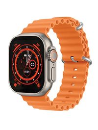 Max & Max Ultra Smart watch Wireless Charging, Full Touch Screen, Bluetooth 5.1, Waterproof Heart Rate Sleep Quality Monitor, Compatible with Android and Apple Devices - Orange