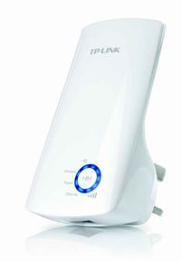 TP-Link TL-WA850RE Wi-Fi Range Extender, White, 300MBPS