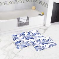 Bonamaison Antibacterial, NonSlip Bathmat, 1 Piece 50x80cm + 1 Piece 50x45cm - Designed and Manufactured in Turkey