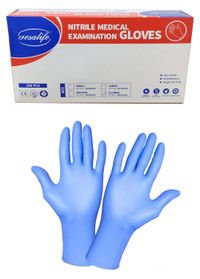 Powder Free Nitrile Disposable Blue Gloves 100 Pcs