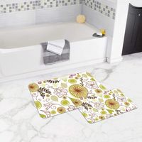 Bonamaison Antibacterial, NonSlip Bathmat, 1 Piece 50x80cm + 1 Piece 50x45cm - Designed and Manufactured in Turkey