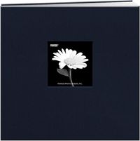 Pioneer MB10CB-FE/RN 12-Inch by 12-Inch Book Cloth Cover Postbound Album with Window, Regal Navy