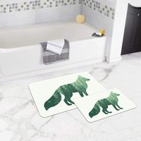 Bonamaison Antibacterial, NonSlip Bathmat, 1 Piece 50x80cm + 1 Piece 50x45cm - Designed and Manufactured in Turkey