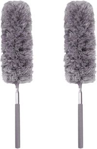 2Pcs Microfiber Dust brush Adjustable Stretch Extend Feather Duster Static Dusting Household Cleaning Brush Supplies