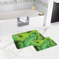 Bonamaison Antibacterial, NonSlip Bathmat, 1 Piece 50x80cm + 1 Piece 50x45cm - Designed and Manufactured in Turkey