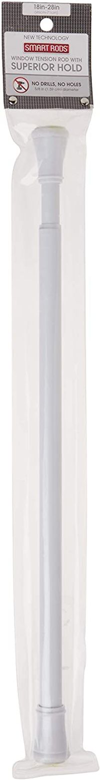 Maytex Hold Tight Smart Window Hardware Rod 18-28-Inch White 6060