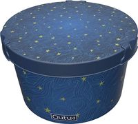 QUTU StyleBox Wave Star Storage Box - Blue, H 15 cm x W 9 cm x D 16 cm