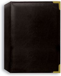 Pioneer TS-246/BK Photo Albums 208 Pocket Black Sewn Leatherette Cover with Brass Corner Accents Photo Album, 4 by 6-Inch