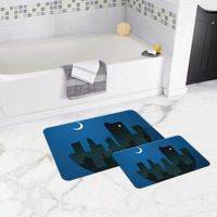 Bonamaison Antibacterial, NonSlip Bathmat, 1 Piece 50x80cm + 1 Piece 50x45cm - Designed and Manufactured in Turkey