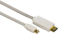 Hama Universal 1.50 Meterâ Mini Display Port Adapter Cable For Monitor And Tv, 1.5 Meters Light Grey/White