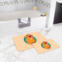 Bonamaison Antibacterial, NonSlip Bathmat, 1 Piece 50x80cm + 1 Piece 50x45cm - Designed and Manufactured in Turkey