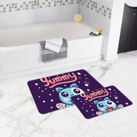 Bonamaison Antibacterial, NonSlip Bathmat, 1 Piece 50x80cm + 1 Piece 50x45cm - Designed and Manufactured in Turkey