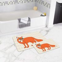 Bonamaison Antibacterial, NonSlip Bathmat, 1 Piece 50x80cm + 1 Piece 50x45cm - Designed and Manufactured in Turkey