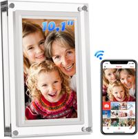 Digital Picture Frame-Newest Transparent Photo Frame Design Digital Photo Frame-IPS HD Screen Photo/Music/Video Playback(10 Inch 1024 * 600 IPS)