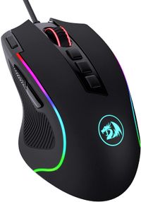 Redragon M612 Wired Optical Gaming Mouse RGB, 8000 DPI Sensitivity, 11 Programmable Buttons, 5 Backlight Modes, Software Supports Assigning Key Links, Quick Response Button - Black Color.