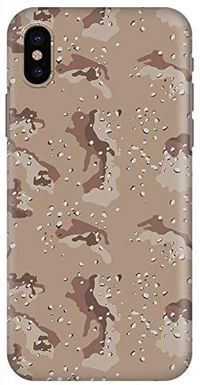 جراب Stylizedd لهاتف iPhone XS/iPhone X ذو لمسة نهائية مطفأة اللمعة - Desert Storm Camo, البيج