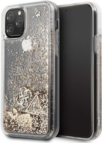 GUESS GUHCN58GLHFLGO Liquid Glitter with Heart Hard Case for iPhone 2019 (5.8) Gold - (Pack of1) /one Size