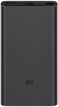 Xiaomi Mi 10000 mAh Powerbank 3 Type C [Quick Charge 18W QC3.0 USB-C Dual Output, Fast Charging] - Charge Smartphones, Tablets, Headphones, Smart Watches & Action Cam Black