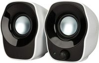 Logitech Z120 Compact PC Stereo Speakers, 3.5mm Audio Input, USB Powered, Integrated Controls, Cable Management Solution, Computer/Smartphone/Tablet/Music Player - White/Black