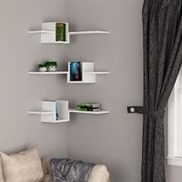 Homemania Wall Racks, M.Kt.01.13138.3 /White/20X58 CM