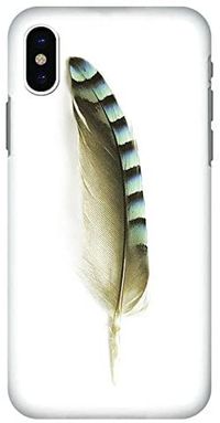 Stylizedd Iphone Xs/Iphone X Snap Classic Matte Case Cover Matte Finish - Lonely Feather - White /one Size