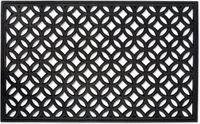 DII Rubber Doormats Collection All Weather, 18x30, Lattice