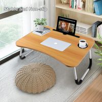 Portable Folding bed Table Laptop Desk With ipad and Cup Holder Adjustable Lap Tray Notebook Stand