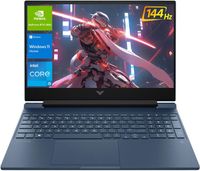 HP Victus i5 Gaming Laptop 15.6 Inch FHD 1920x1080 144Hz Intel Core i5-12450H NVIDIA GeForce RTX 3050 Backlit KB Touchpad SD Card Reader 1TB SSD - 32GB RAM - Blue