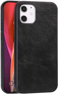 iPhone 12 and iPhone 12 Pro Leather Case Cover, Full Protection - Shock Resistant - Black PU Leather Pattern for iPhone 12 and iPhone 12 Pro 6.1 inch