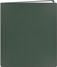 Pioneer 12 Inch by 15 Inch Postbound Family Treasures Deluxe Fabric Memory Book, Hunter Green,1 Pack