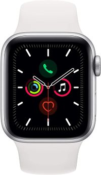 Apple Watch Series 5, GPS - 40mm, Silver Aluminum Case with White Sport Band