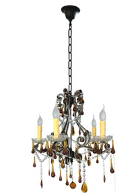 Al Masah Crystal Chandelier - CHA00606, Multicolor, Diameter : 450 Height : 650