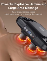 4-Head Massage Gun Deep Tissue Pro - Percussion Massager Gun