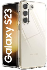 جراب Glassology Samsung S23 من السيليكون الشفاف ، تصميم فائق النحافة ووقائي ، مع جراب خلفي ممتص لحماية الكاميرا