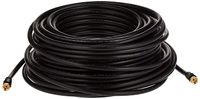 Monoprice Rg6 Quad Shield Cl2 Coaxial Cable With F Type Connector, 100Ft, Black