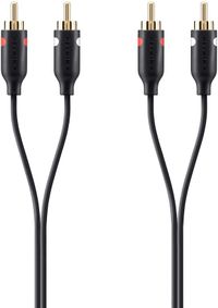 CABLE,AUDIO,2xRCA2xRCA,M/M,2M,BLACK,GOLD