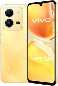 vivo V25 5G (Sunrise Gold, 8GB RAM, 128GB) 50MP AF Selfie Camera | Color Changing Design | 44W Charging | 90Hz 3D Curved AMOLED Display | Powerful MediaTek 900 Processor