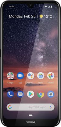 NOKIA 3.2 Android Smartphone, 3GB RAM, 64GB Memory, 6.26” HD+ screen, Fingerprint Sensor - Steel