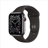 Apple Watch Series 6 (GPS + Cellular, 44mm) - Graphite Stainless Steel Case With Black Sport Band