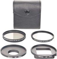 Bower Xtreme Action Series FKGP5 5-Piece Filter Kit for GoPro Hero 3 & 3+ (UV, CPL) - Black