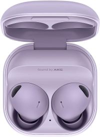 سماعات أذن بلوتوث Samsung Galaxy Buds2 Pro، لا سلكي حقيقي، إلغاء الضوضاء، جراب شحن، صوت عالي الجودة، مقاوم للماء، أرجواني بورا