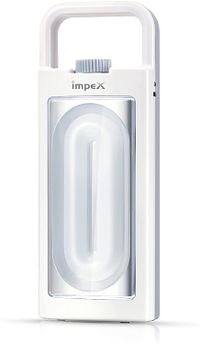 Impex Rechargeable Emergency Light-IL685B White 17x6.6x5cm