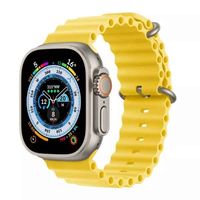 X8 Ultra Z8 Ultra Smart Watch Series 8 49mm Titanium Alloy Body with Yellow Silicone Strap